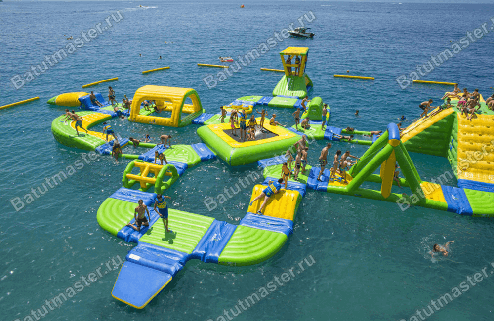 Коммерческий аквапарк на воде «Улыбка моря» 37×32×4 м