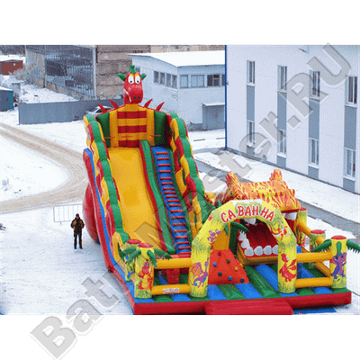 Большая и высокая горка "Саванна ПРОФИ"