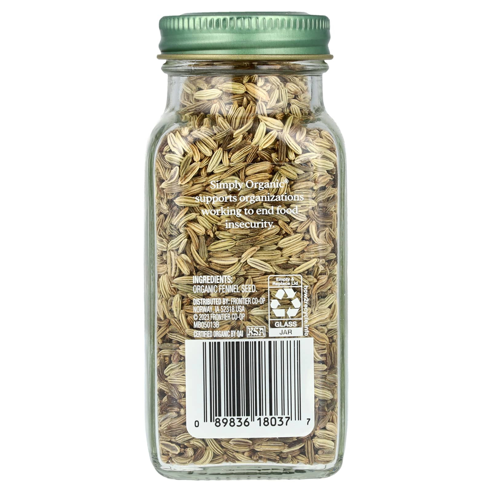 Simply Organic, Семена фенхеля, 1,90 унции (54 г)