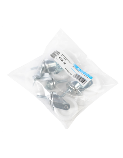 ЦМО Комплект роликов 3" 1" для стоек СТК и шкафов ШТК-Эконом, 4 шт., с тормозом 2 шт.