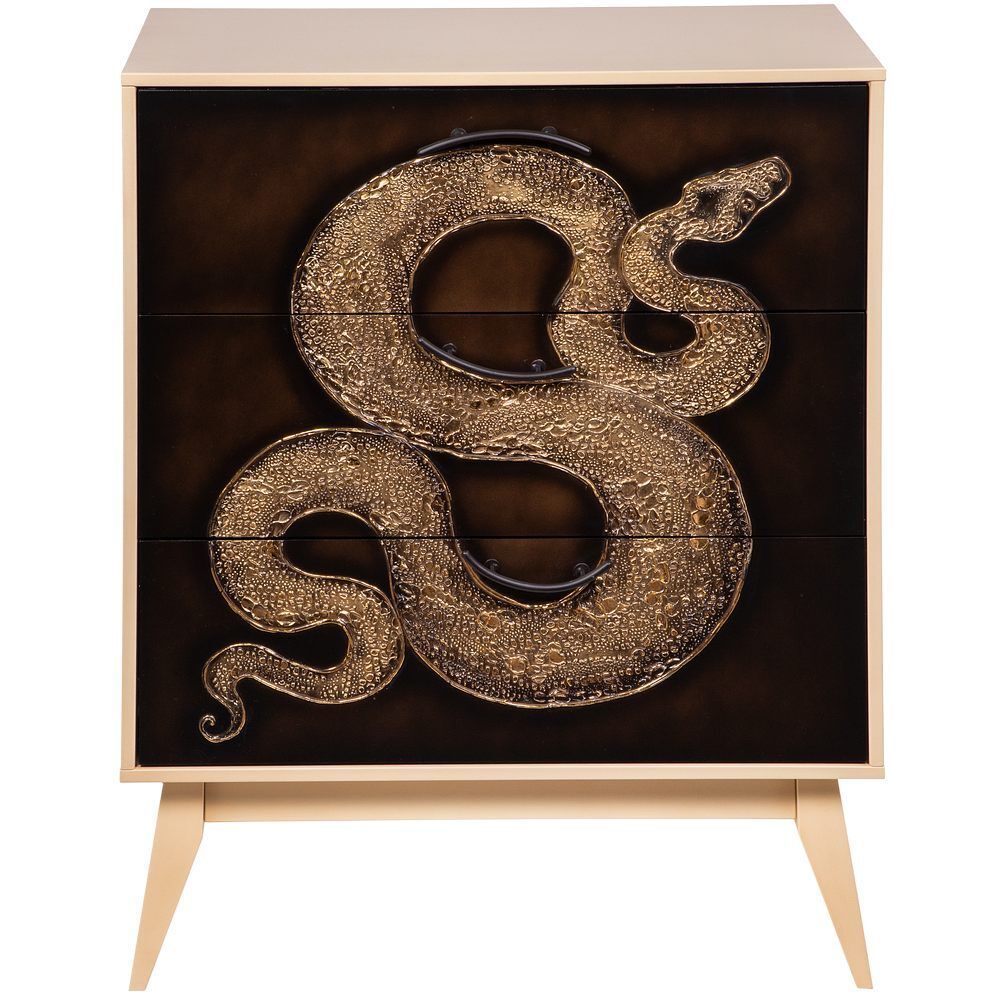 Комод Серпентис с 3 ящиками Айвори