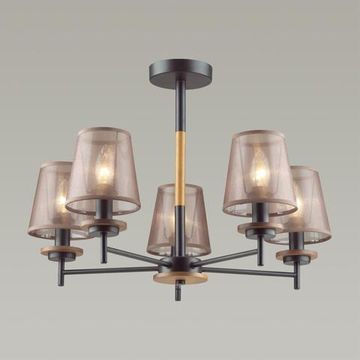 4498/5C COUNTY LN20 000 черный, дерево, коричневый Люстра потолочная E14 5*40W 220V BETSY