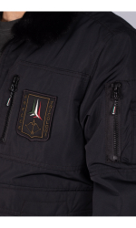 Куртка с воротником из меха AERONAUTICA MILITARE