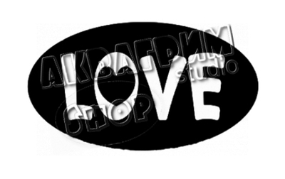 Трафарет для блеск тату "Love is