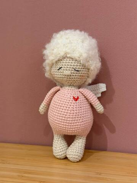 Ангел вязаный, Розовый