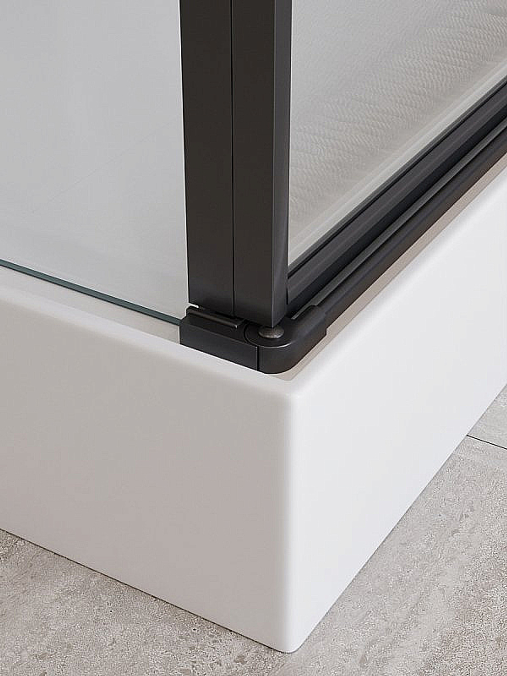 Душевая кабина BelBagno UNO-CAB-A-1-NERO 90x90 стекло прозрачное/профиль черный матовый