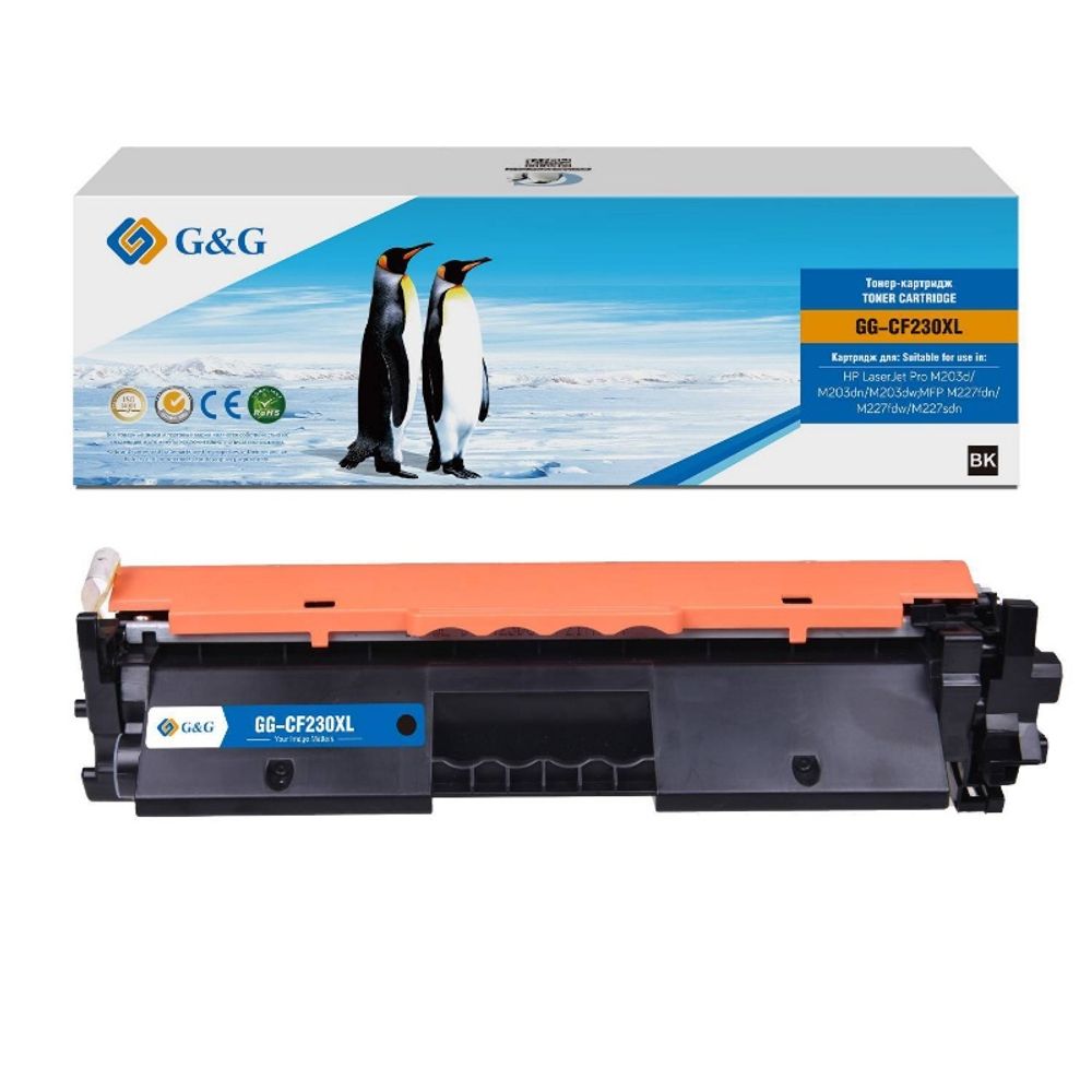 Тонер-картридж G&amp;G, аналог HP CF230XL для LaserJet Pro M203/M227, Canon LBP 162/MF264/MF267/MF269 (6k)