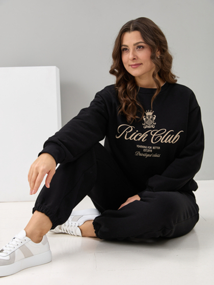 Костюм с брюками КБфн-090/черный-п