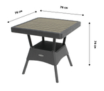Стол пластиковый Ola Dom арт.S-GS03 76x76см квадратный (антрацит)