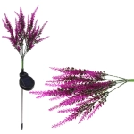 Светильник на солн.батарее (фигура на спице с подсветкой) «Лаванда» 73см, Фиолетовый (свечение тепл.белый)