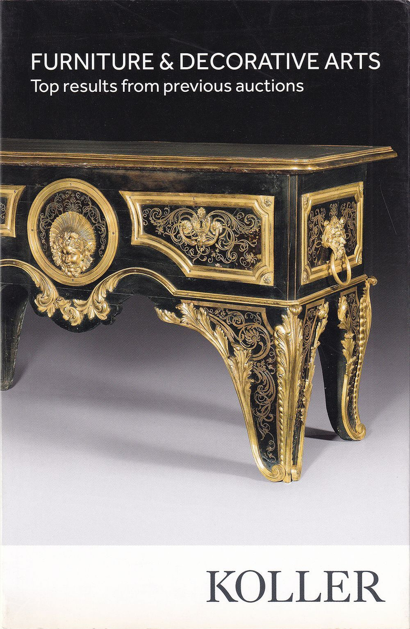 Аукционы Koller: Мебель и декоративное искусство: Результаты по продажам топ-лотов с прошедших аукционов