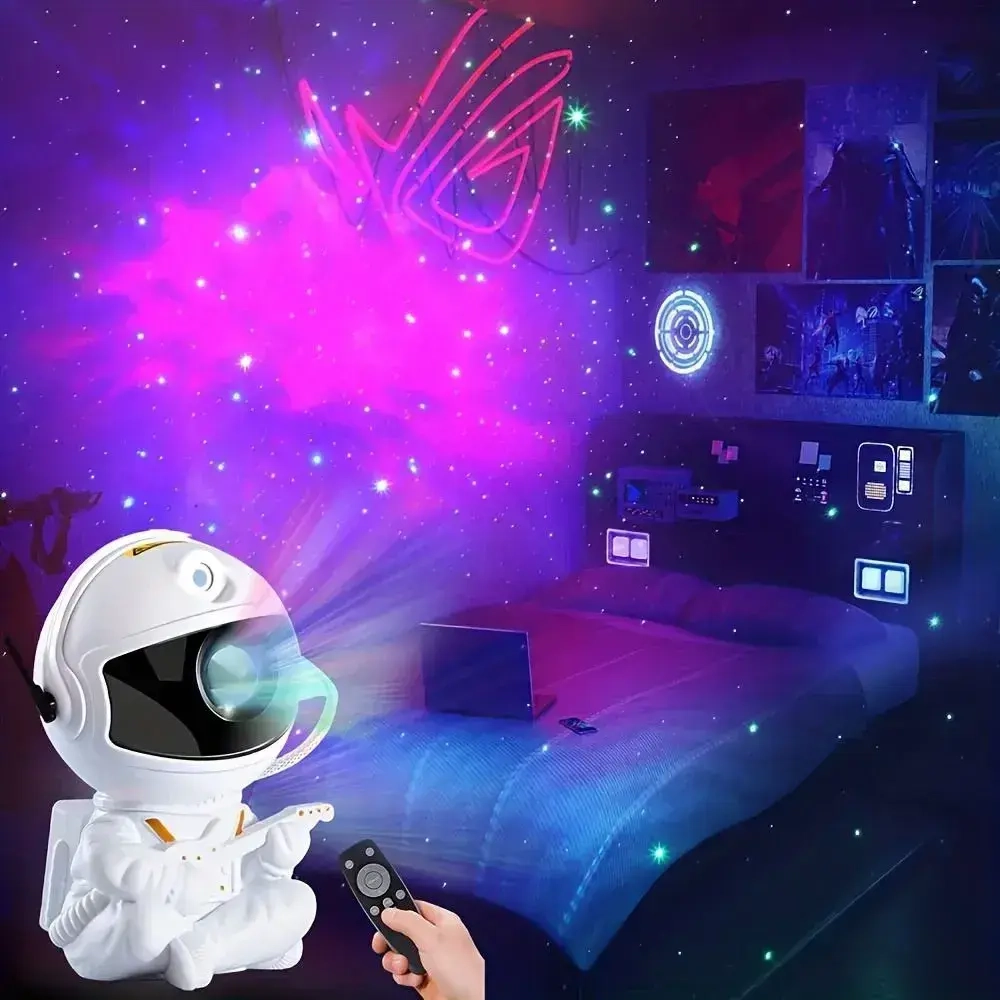 Проектор ночник звездное небо Космонавт с пультом
