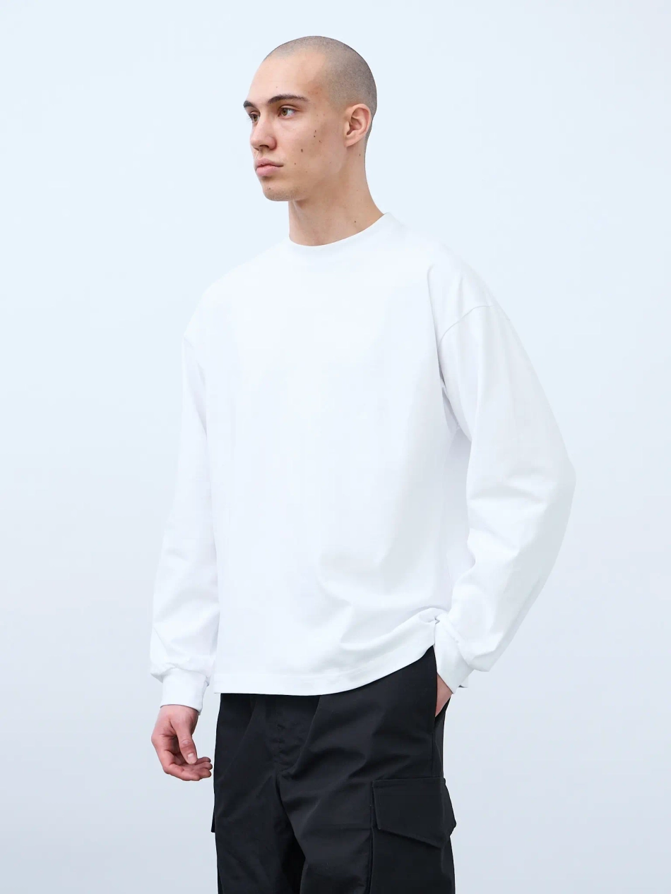 Лонгслив оверсайз (белый) 230 г