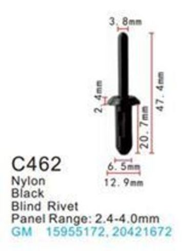 Клипса для крепления внутренней обшивки а/м GM пластиковая (100шт/уп.) Forsage клипса C0462( GM )