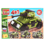 Конструктор пластмассовый 98эл. 4в1 "Танк" 7202-CG (Город мастеров)