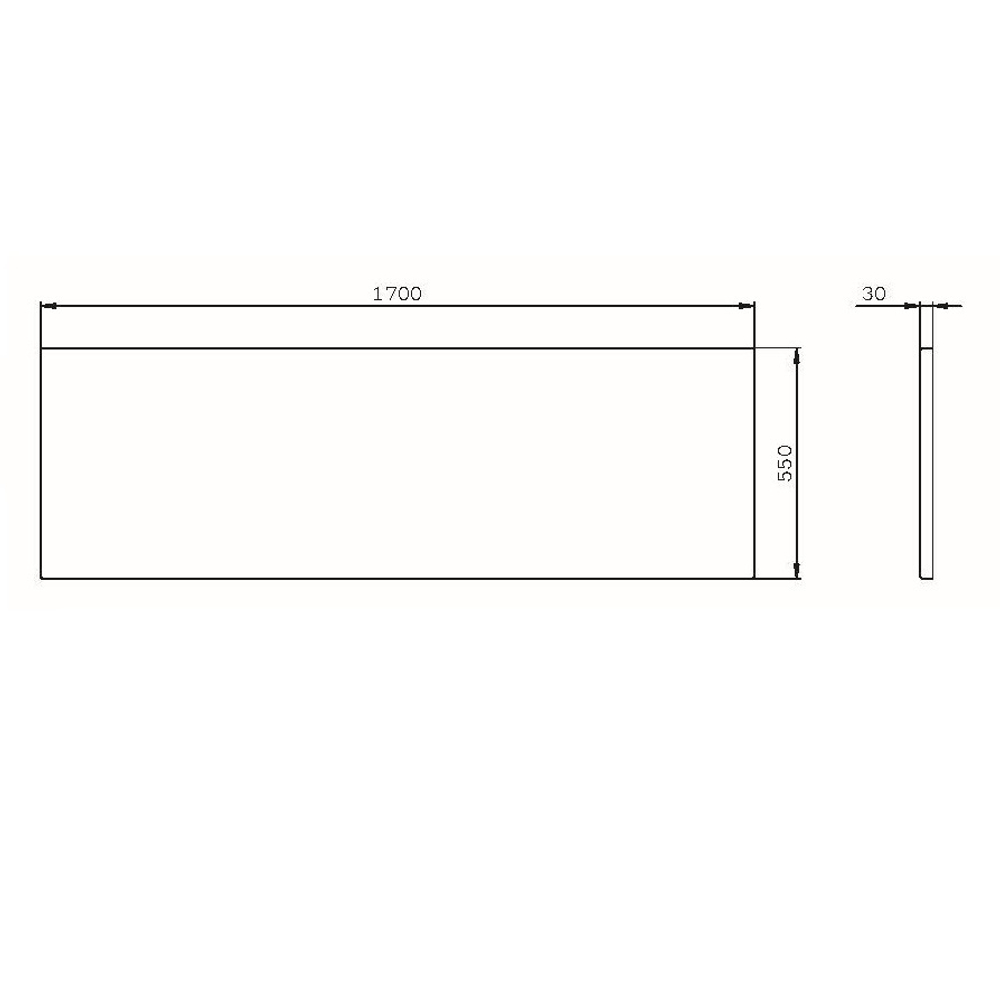 Декоративная фронтальная панель 170х75 см AM.PM X-Joy W94A-170-075W-P белая