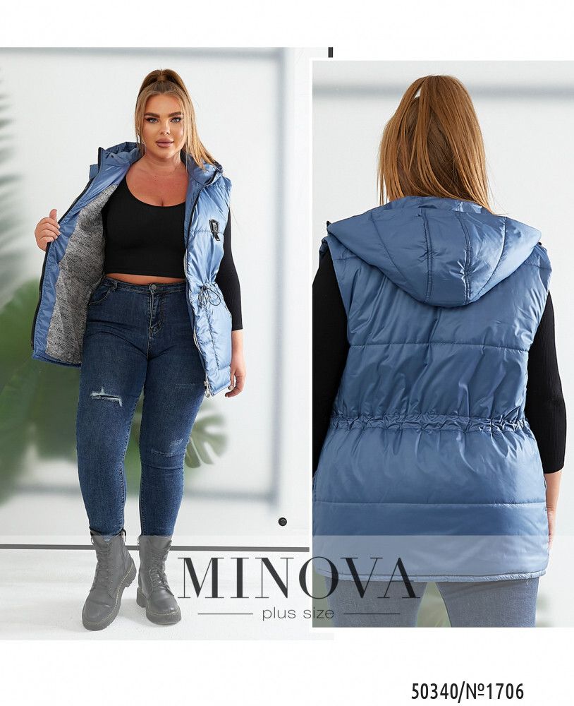Жилет 1706-джинс Minova