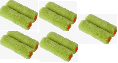 Набор  Роликов мини  полиакрил  зел.   10шт.,  100 мм   ворс 12 мм     /505-7100