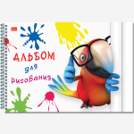 Альбом для рисования 40 листов на гребне "Ку-Ку"
