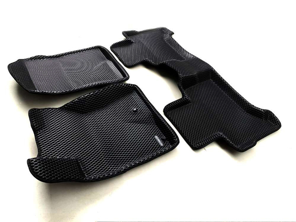 Коврики салона для TOYOTA LC Prado 120 (03-10) Euromat 3D EVA черные Арт EM3DEVA-005121