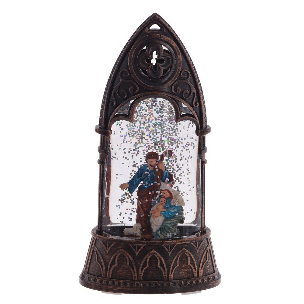 GAEM Фигурка декор в стекл шаре "Рождество" (подсвет, AAAх2 н/п) L8 W4 H16 см