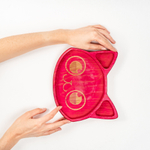 Менажница деревянная из сибирского кедра для подачи блюд и закусок с гравировкой "КОШКА". MG120