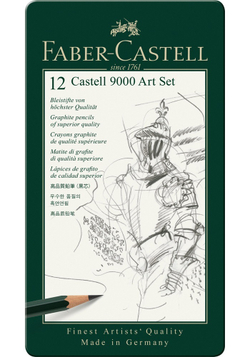 Набор чернографитных карандашей Faber-Castell "Castell 9000" разной твердости