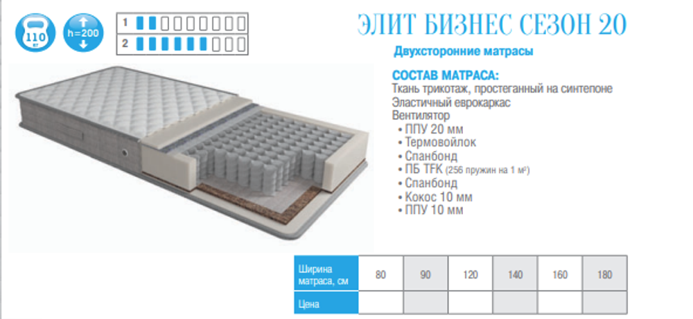 МАТРАС ЭЛИТ БИЗНЕС СЕЗОН 20