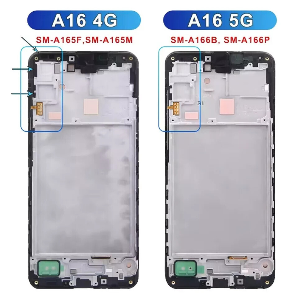 Samsung Galaxy A16 4G (SM-A165F) - Дисплейный модуль в сборе с тачскрином (в рамке) (ORIG-SP)