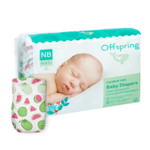 Offspring подгузники, NB 2-4 кг. 56 шт. расцветка Арбузы