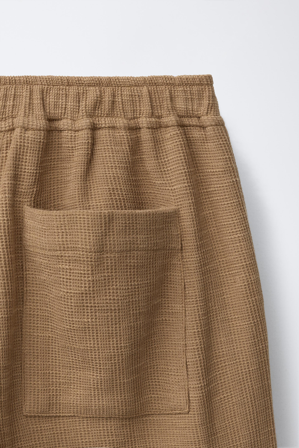 ZARA БРЮКИ ИЗ РЕЛЬЕФНОЙ ТКАНИ, КАРАМЕЛЬНЫЙ