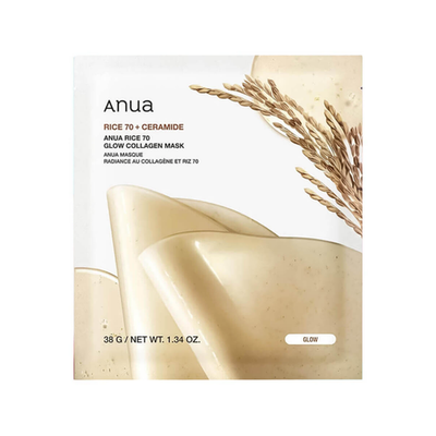 Anua Rice 70 Glow Collagen Mask 1шт