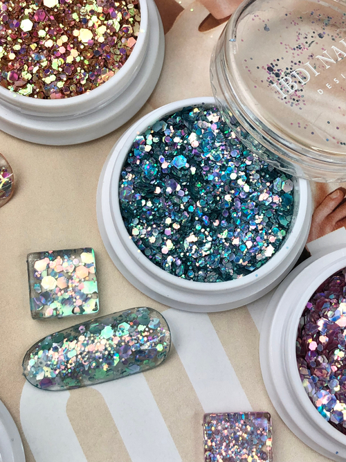 IBDI Глиттер CAT'S EYE BLUE