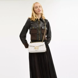 COACH СУМКА ЧЕРЕЗ ПЛЕЧО TABBY 26 С МЯГКОЙ ПОДКЛАДКОЙ, БЕЛЫЙ