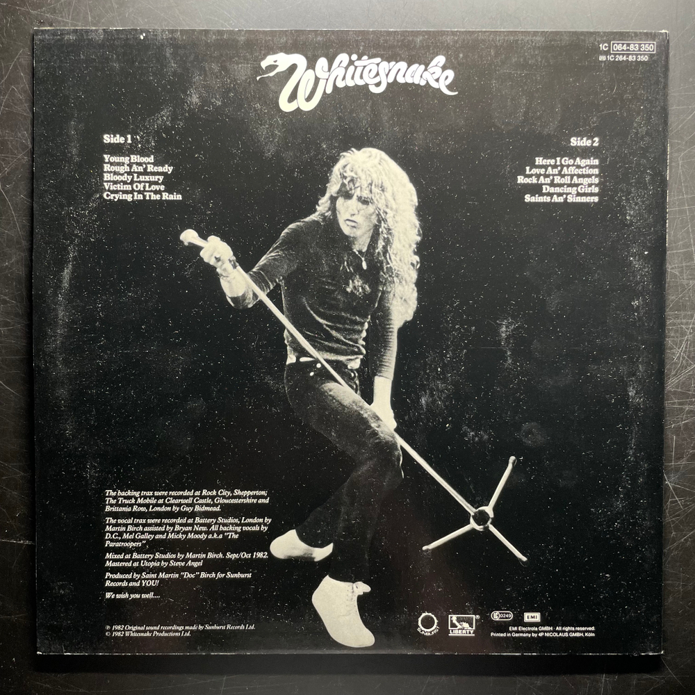 Whitesnake - Saints & Sinners (Германия 1982г.)