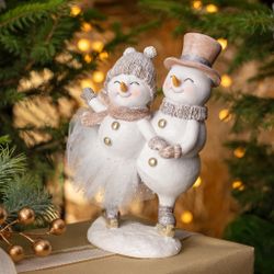 СТАТУЭТКА "СНЕГОВИКИ" 16Х9,5Х18,5 СМ