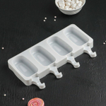 Форма для мороженого «Эскимо классика», 25,814,52,5 см, 4 ячейки, цвет МИКС