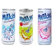 Газированный напиток Lotte Milkis Молочный 250 мл, 3 шт