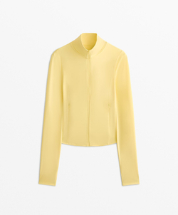 Oysho Высокотехнологичная куртка из прохладной на ощупь ткани, желтый