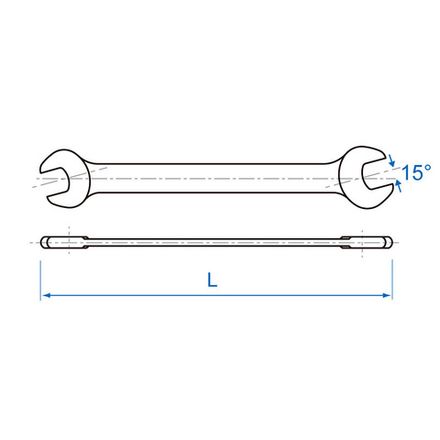 Цена на KING TONY (19002427) Ключ рожковый 24 x 27 мм