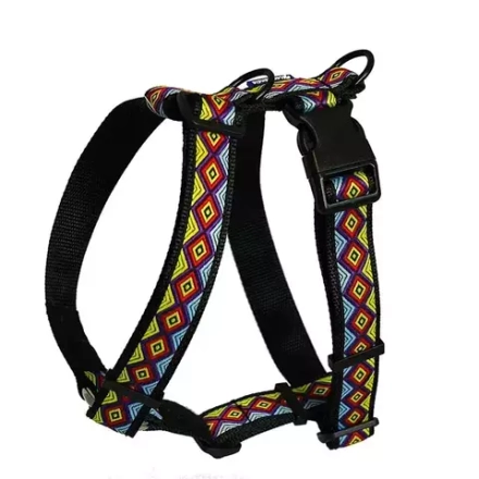 Шлейка прогулочная для собаки регулируемая Этно мультиколор 30 мм  Этно Lapalandia