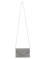 Картхолдер ENVELOPE CROCO серого цвета