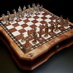 Шахматы "Сражение" клен антик (2619.MAZ)