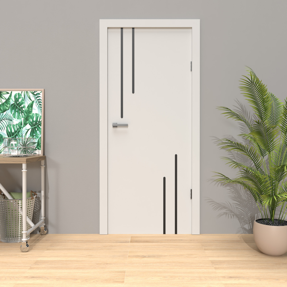 Межкомнатная дверь LUX ДГ гладкая с молдингом