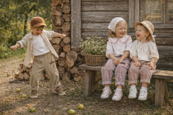 Вельветовые брюки-шаровары Тауп Грей