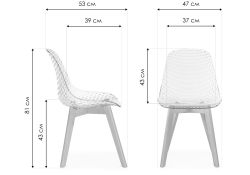Пластиковый стул Vart clear / wood