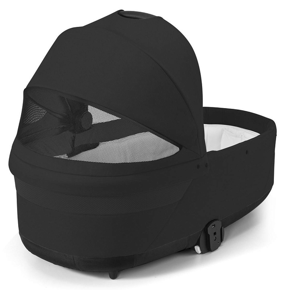 Детская коляска Cybex Balios S Lux BLK Aton B2 i-Size 3 в 1 Moon Black с дождевиком/Volcano Black