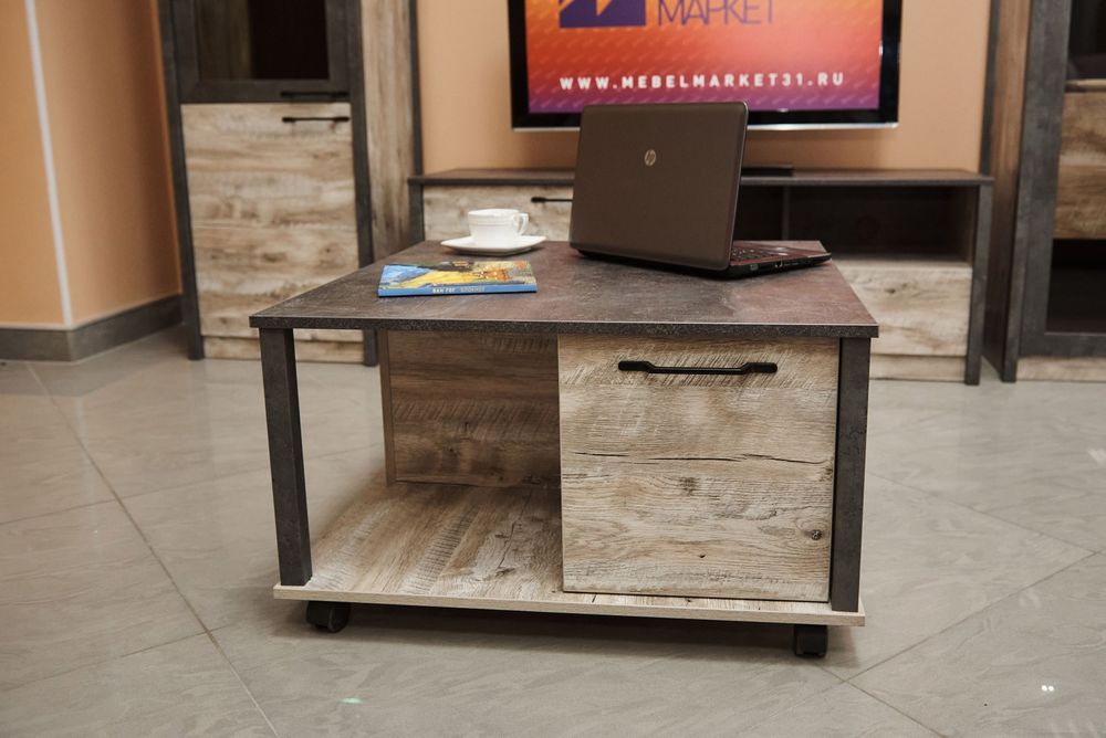 Коллекция Клео Журнальный стол Дуб Юкон/Ателье темное (Набор)