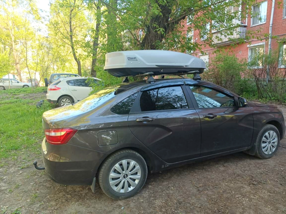 Автобокс Way-box Cobra 480 на крышу Lada Vesta