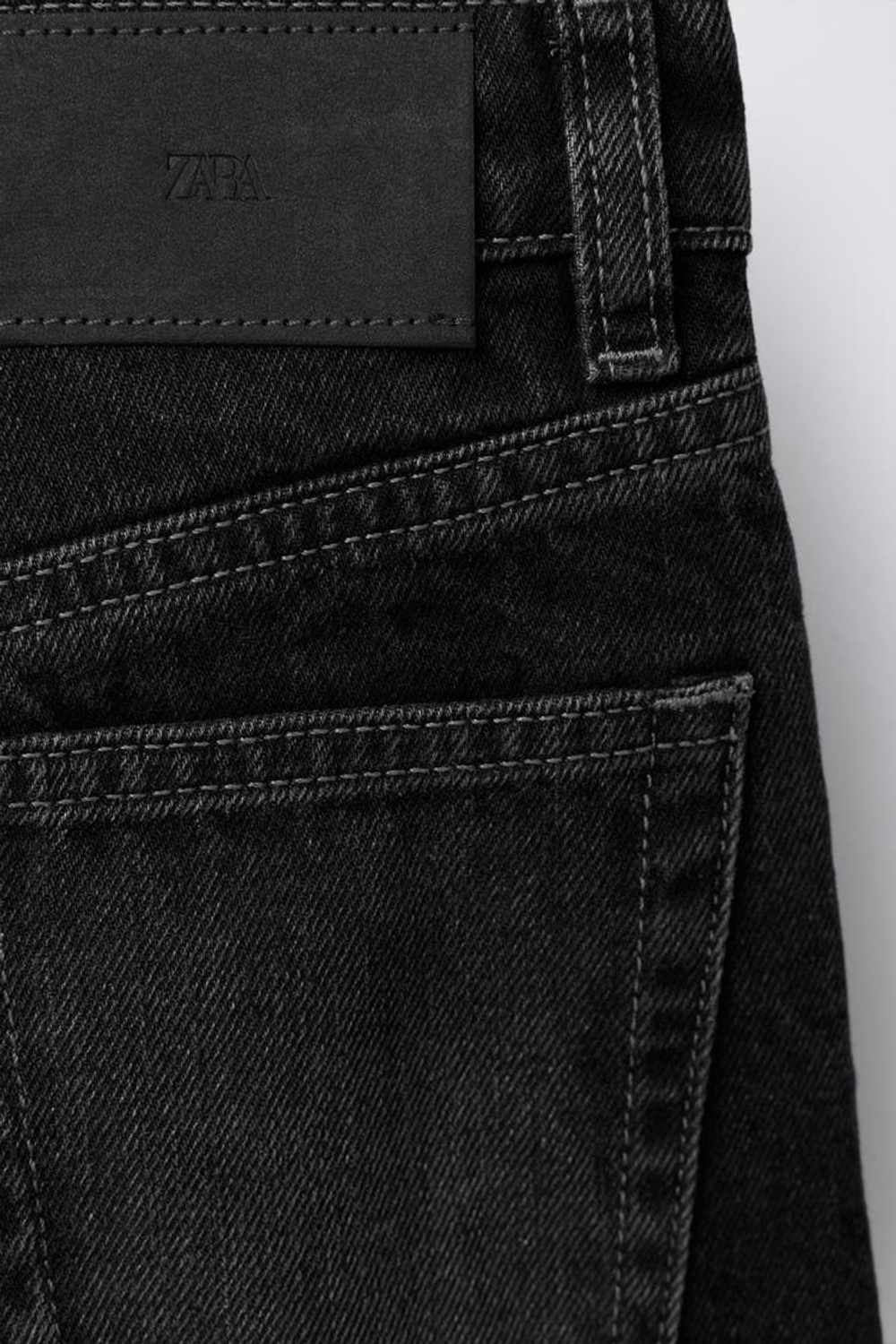 ZARA ДЖИНСЫ STRAIGHT-LEG, ЧЕРНЫЙ